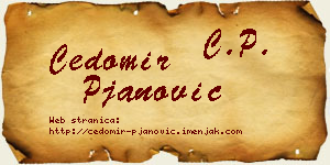 Čedomir Pjanović vizit kartica